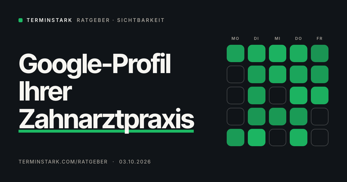 Google-Unternehmensprofil für Zahnarztpraxen: So pflegen Sie es