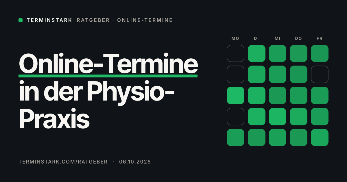 Online-Terminbuchung für die Physiotherapie-Praxis: Datenschutz