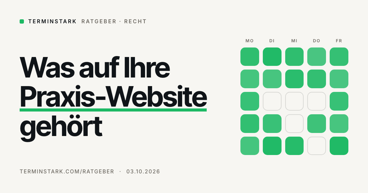 Praxis-Website: Diese Pflichtangaben brauchen Sie 2026
